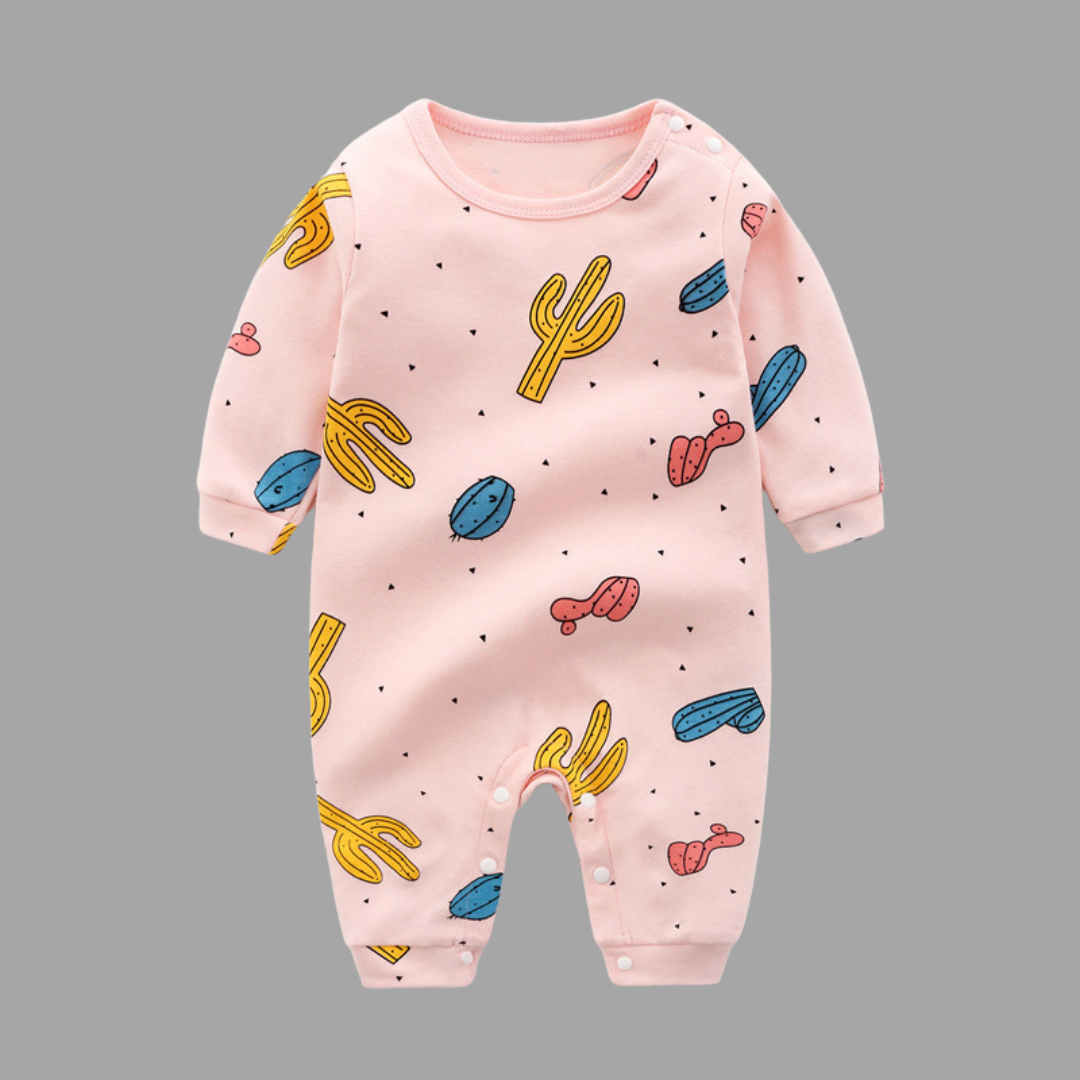 Baby Jumpsuit Spring And Autumn Cotton Baby Romper Romper Long-Sleeved Thin Spring Baby Clothes Bag Fart Clothes Spring Clothes