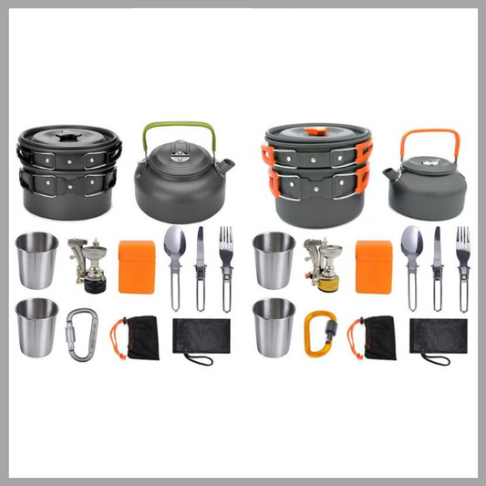 Camping Cookware Set – Aluminum Outdoor Cooking Kit