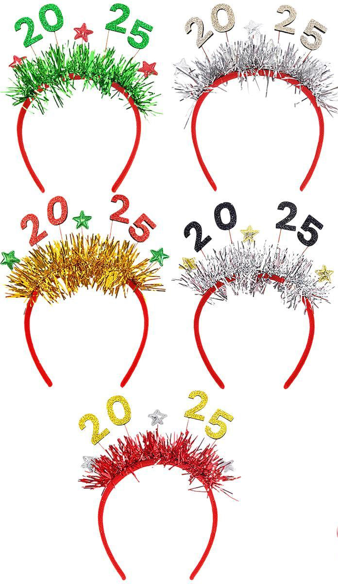 2025 New Year Christmas Party Headbands – Festive Holiday Accessories for Family & Friends