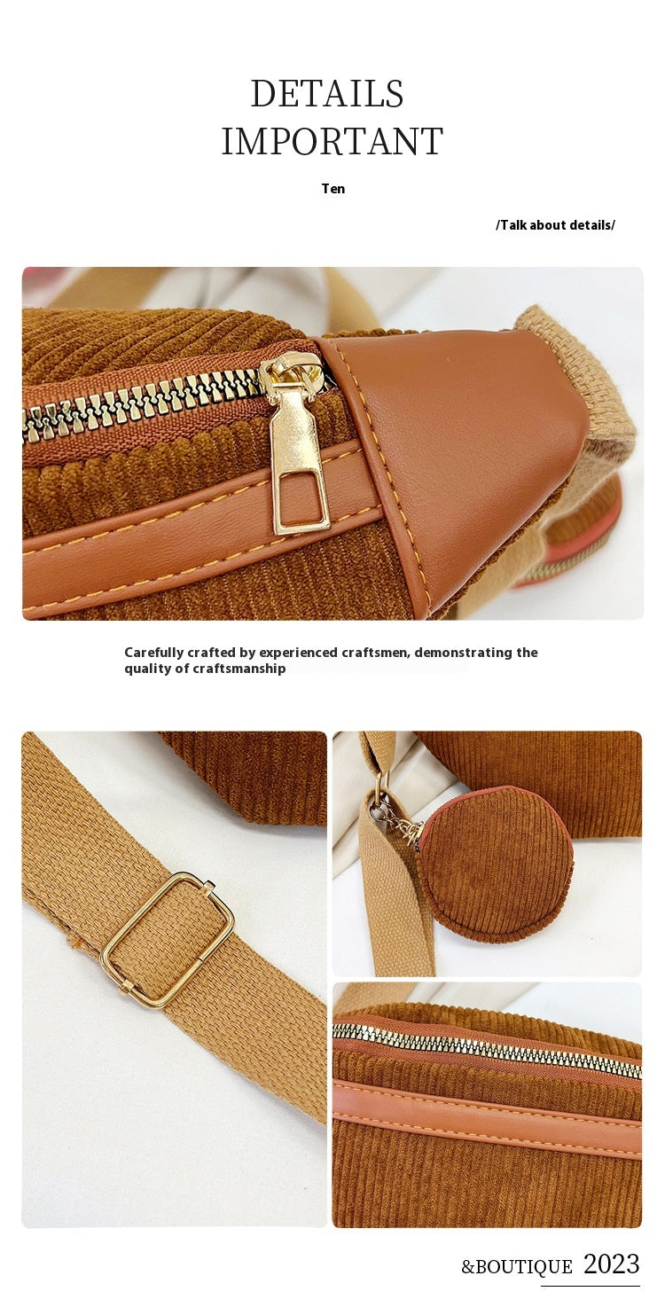 Corduroy Belt & Crossbody Bag