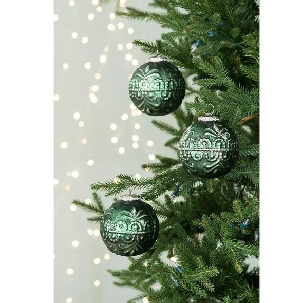 Christmas Ball Ornaments, Glass Decorative Hanging Ball Christmas Tree Ornaments For Holiday Party Decorations, Set Of 6