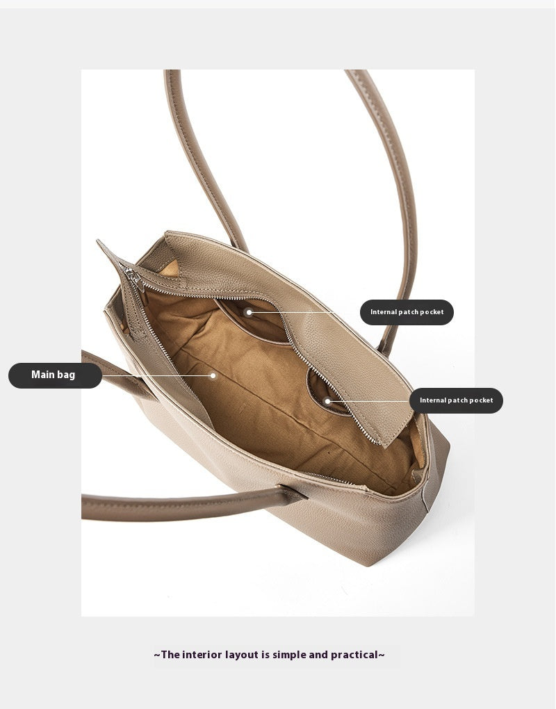 One-Shoulder Genuine Leather Bag