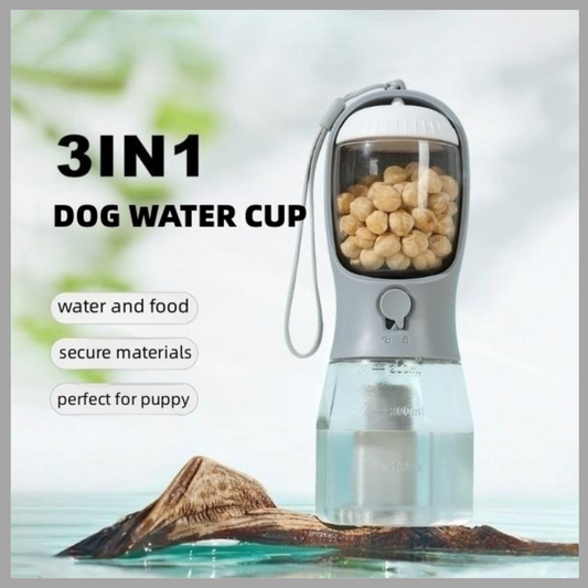 Dog Water Cup Drinking Food Garbage Bag Three-in-one Portable Small Multi-functional Pet Cups Pets Supplies