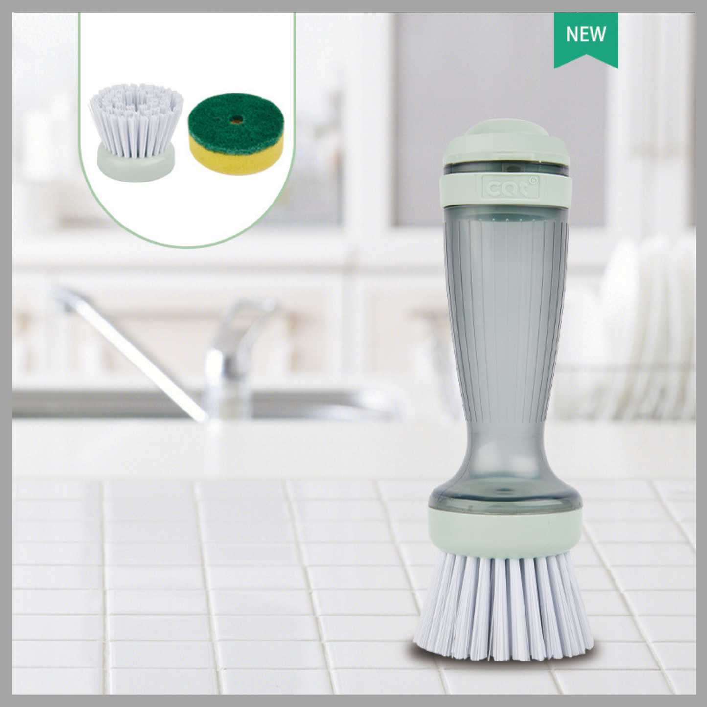Dish Brush with Soap Dispenser – Durable Kitchen Cleaning Tool