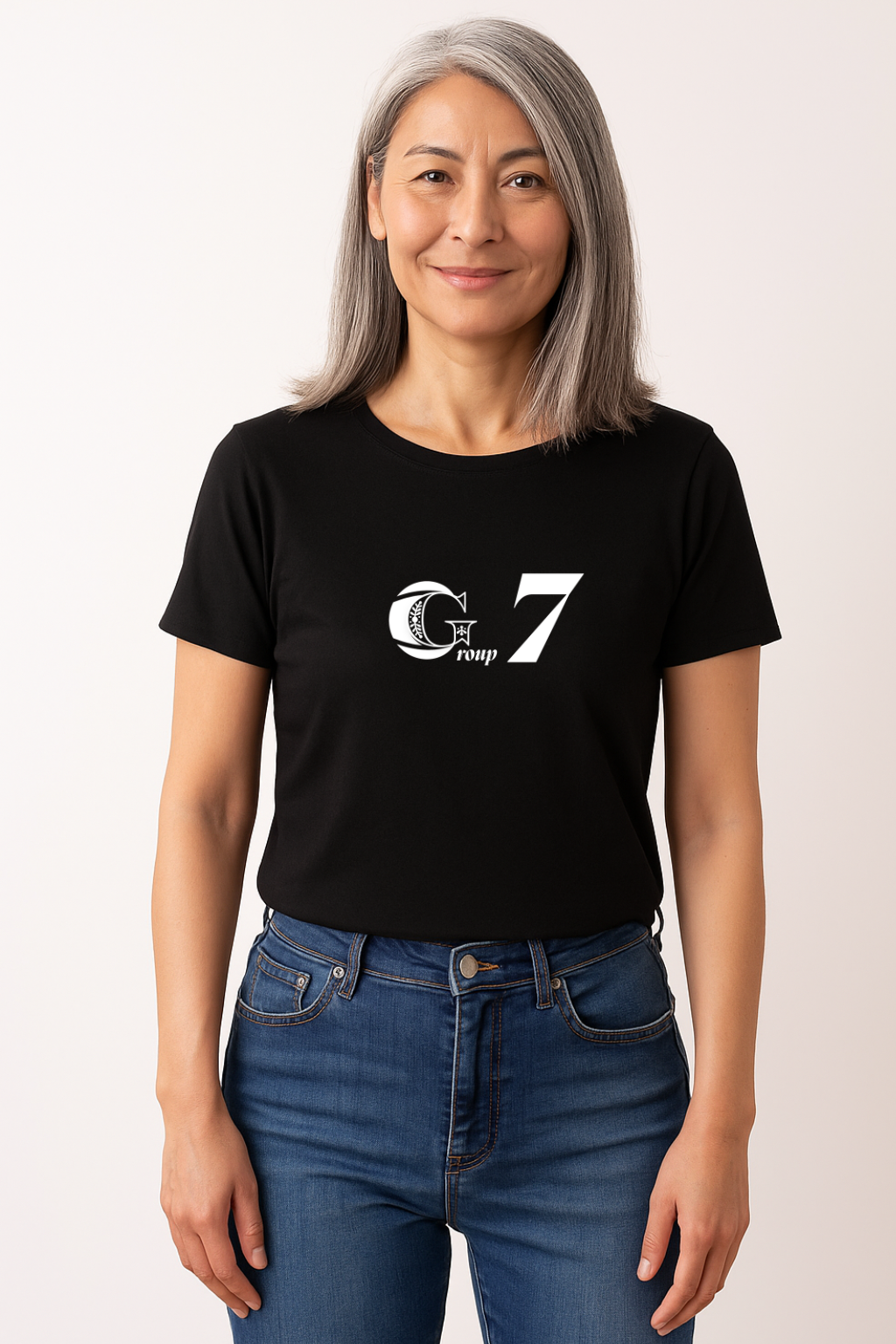 Group 7 Trend Black T-Shirt – Minimalist Streetwear Unisex Tee | Modern Logo Shirt for Fashion Lovers