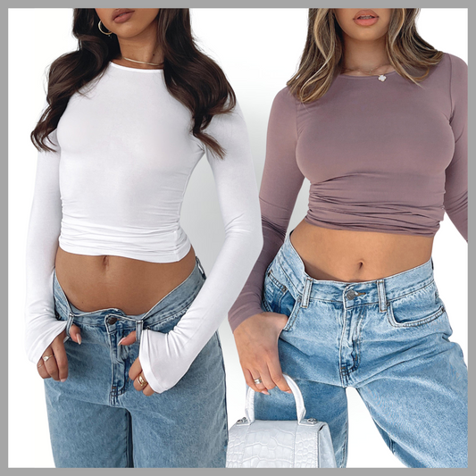 Women's Slim Fit Long Sleeve Pullover