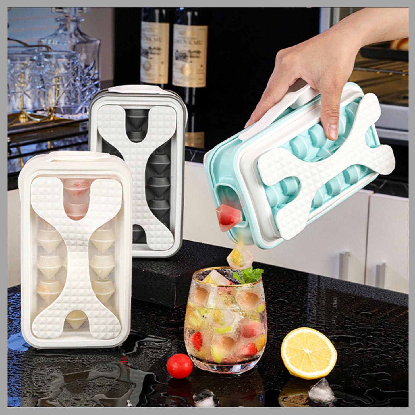 2-in-1 Portable Silicone Ice Ball Mold & Water Bottle