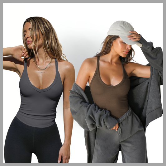 Knitted Camisole Top for Women | Slim Fit Solid Color Sleeveless Shirt