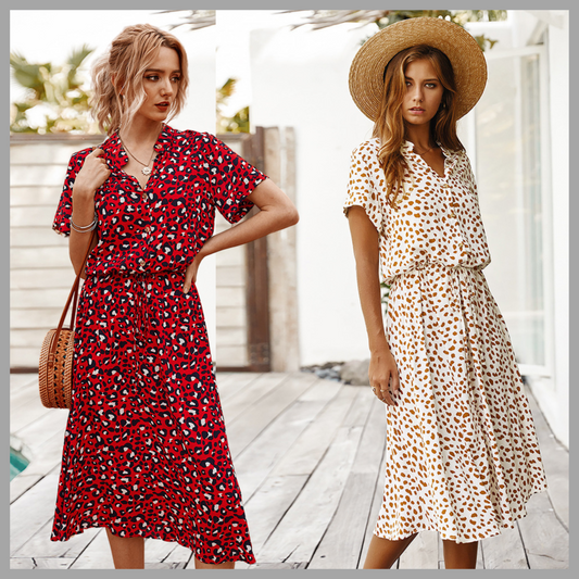 Women's Polka Dot Shirt Dress