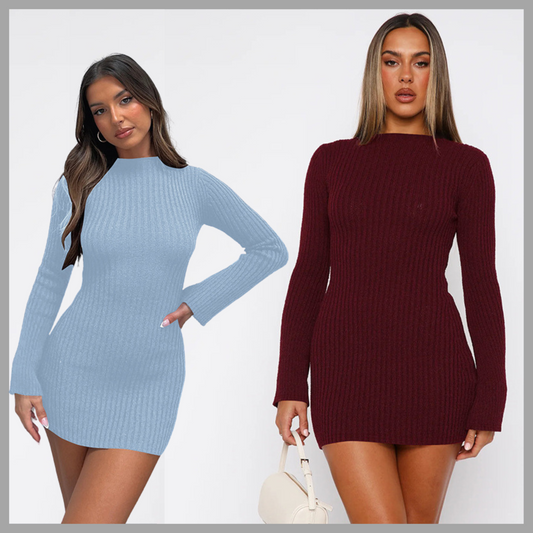 Women's Slim-Fit Striped Knit Dress