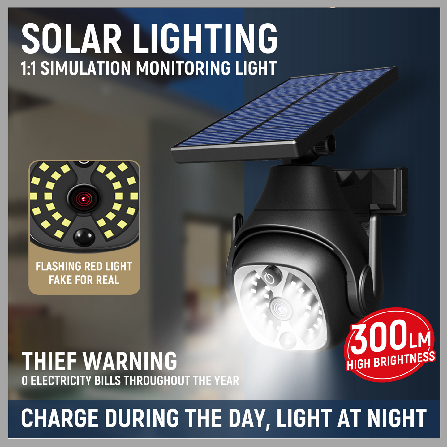 Solar Powered Outdoor Motion Sensor Lights