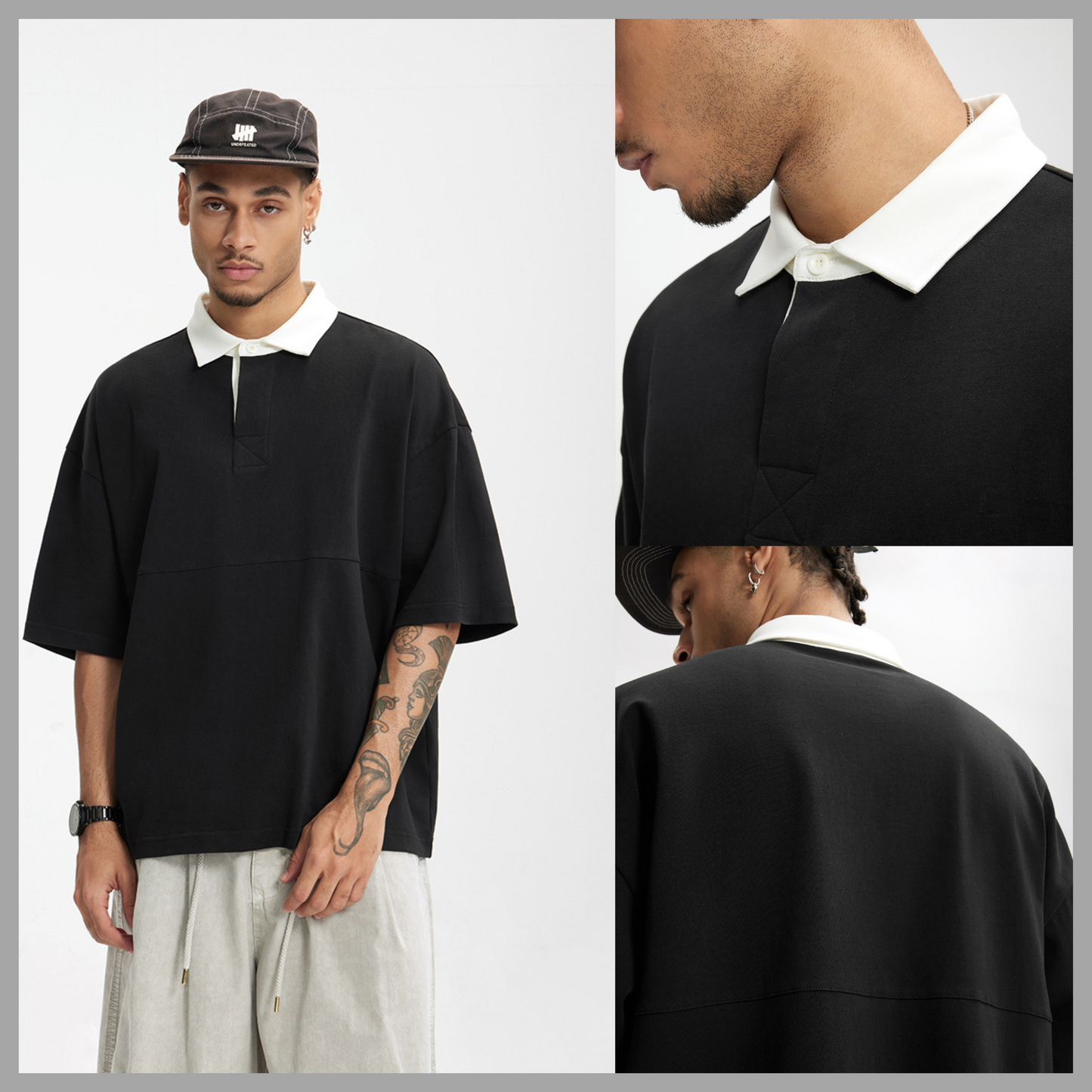 Contrast Color Polo T-Shirt