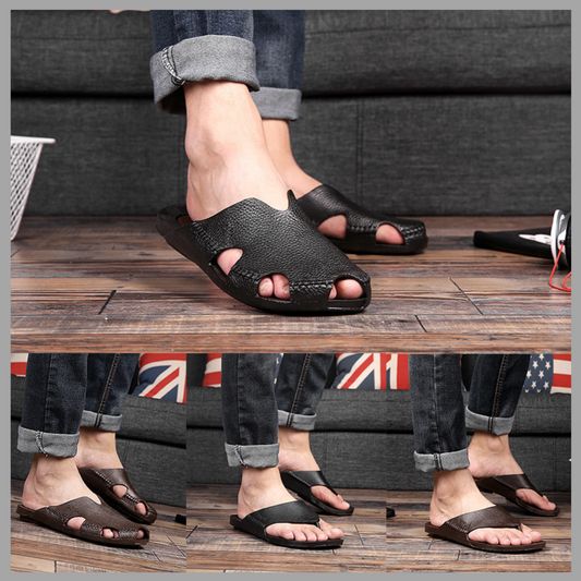 Men’s Waterproof Closed Toe Flip-Flop Slippers