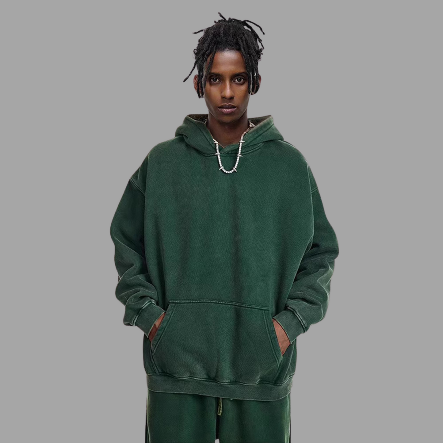 Cozy Heavy Fleece-Lined Hoodie with Patch Pocket