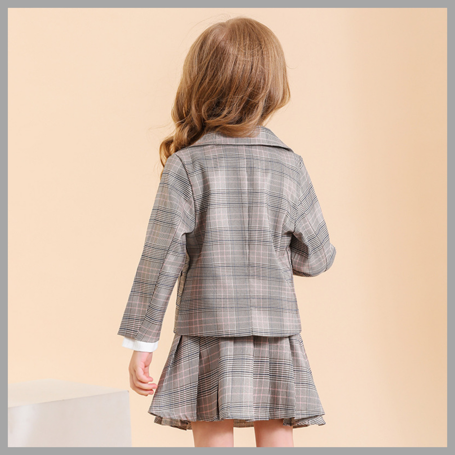 Girls' Elegant Two-Piece Skirt Suit
