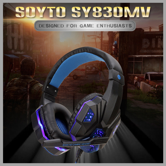 Luminous Gaming Headset with Microphone, Wired 3.5mm & USB Connectivity