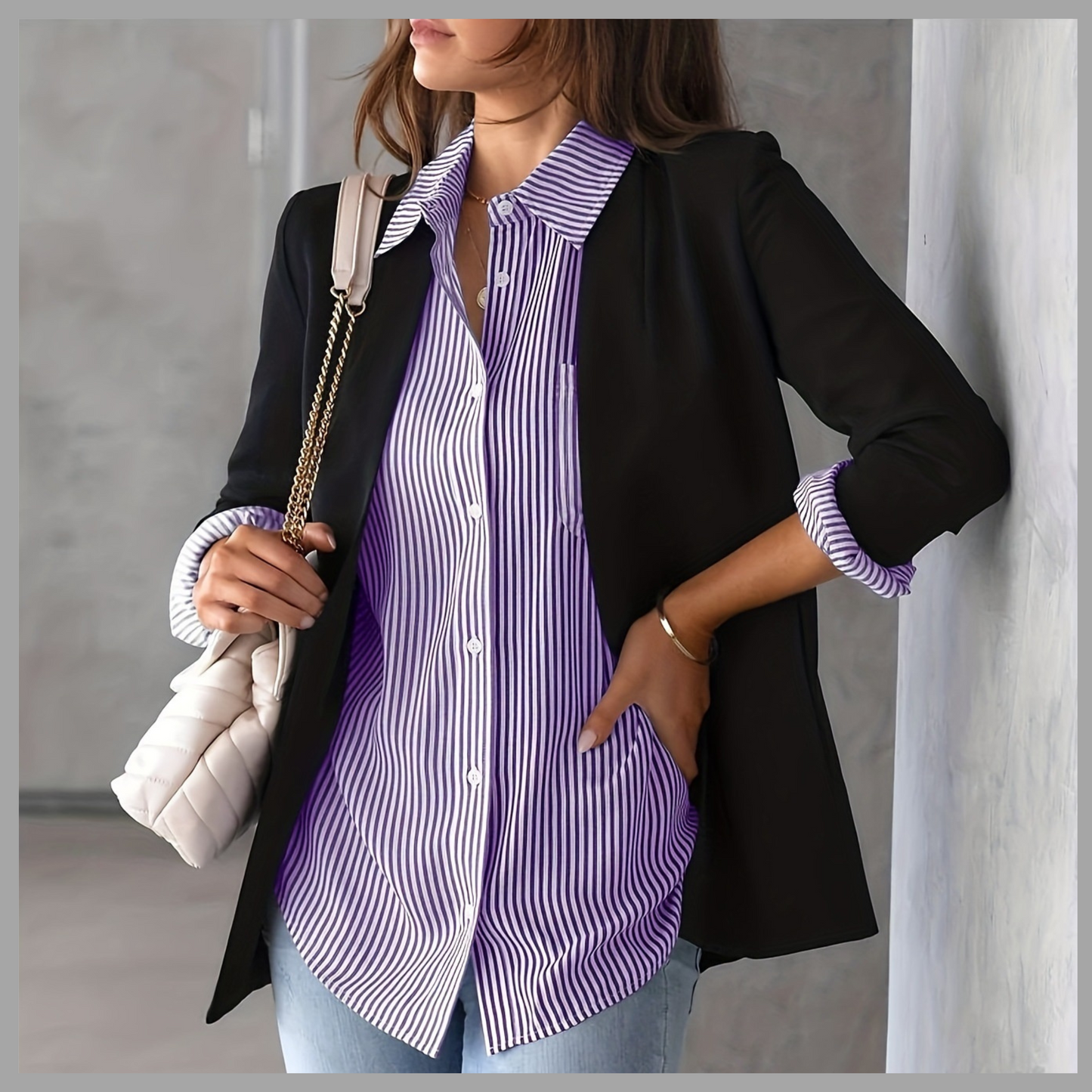 Women’s Loose Casual Long Sleeve Cardigan Shirt