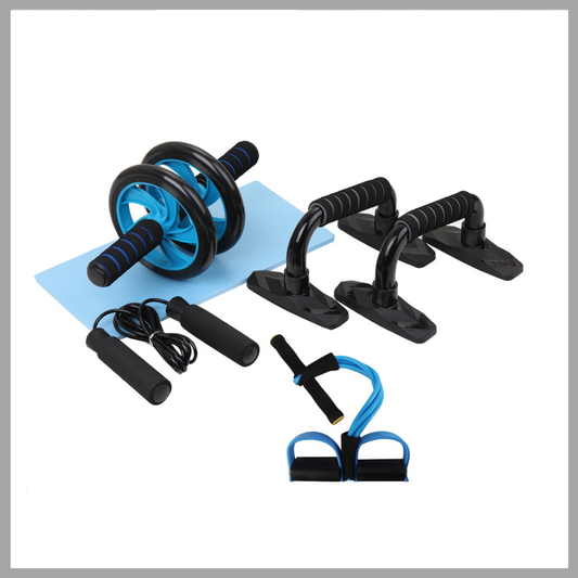 Gym Fitness Muscle Trainer Wheel Roller Kit – Abdominal Roller for Core Strength & Toning