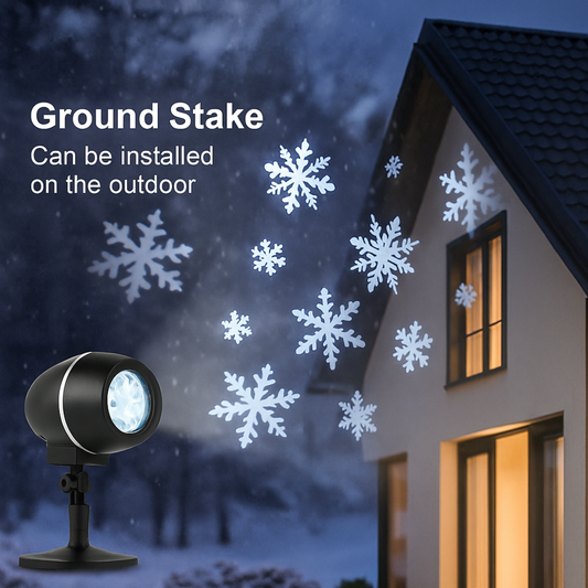 Christmas Snowflake Projector Light – Waterproof LED Outdoor Decoration with Remote & Timer
