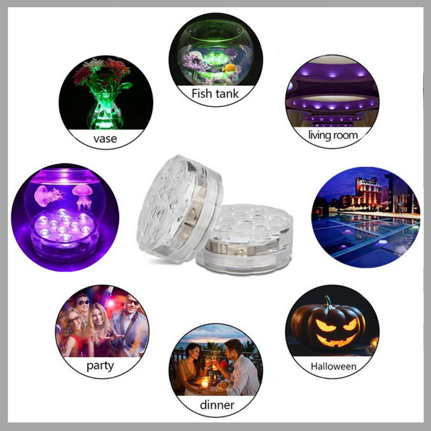 Waterproof LED Swimming Pool Light with 21 Button Remote Control – 16 Color & 4 Dynamic Modes for Garden, Party, and Decor