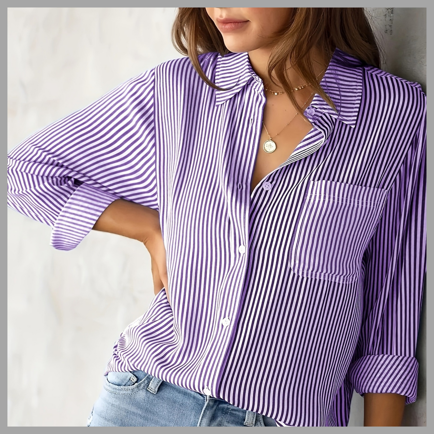 Women’s Loose Casual Long Sleeve Cardigan Shirt