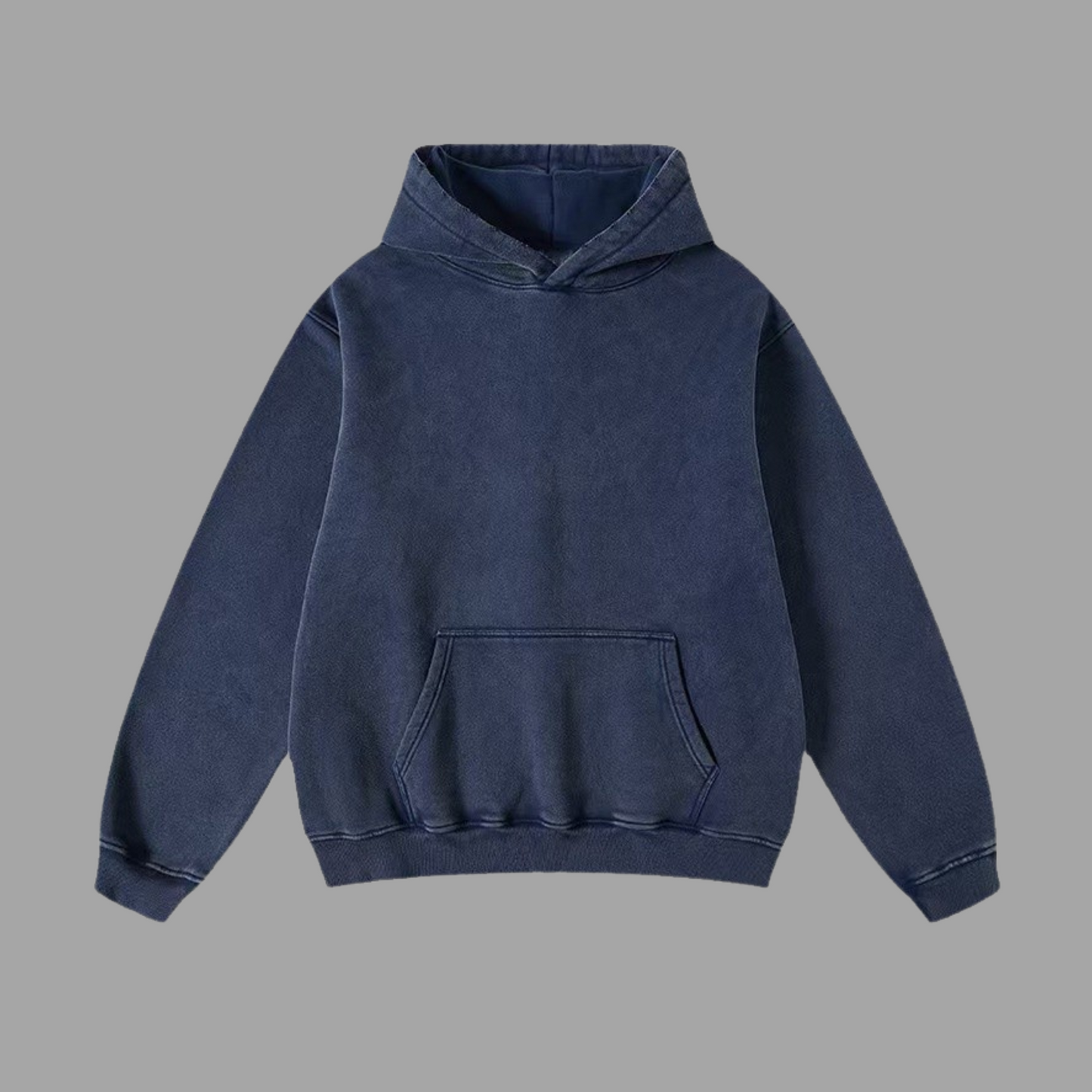 Cozy Heavy Fleece-Lined Hoodie with Patch Pocket