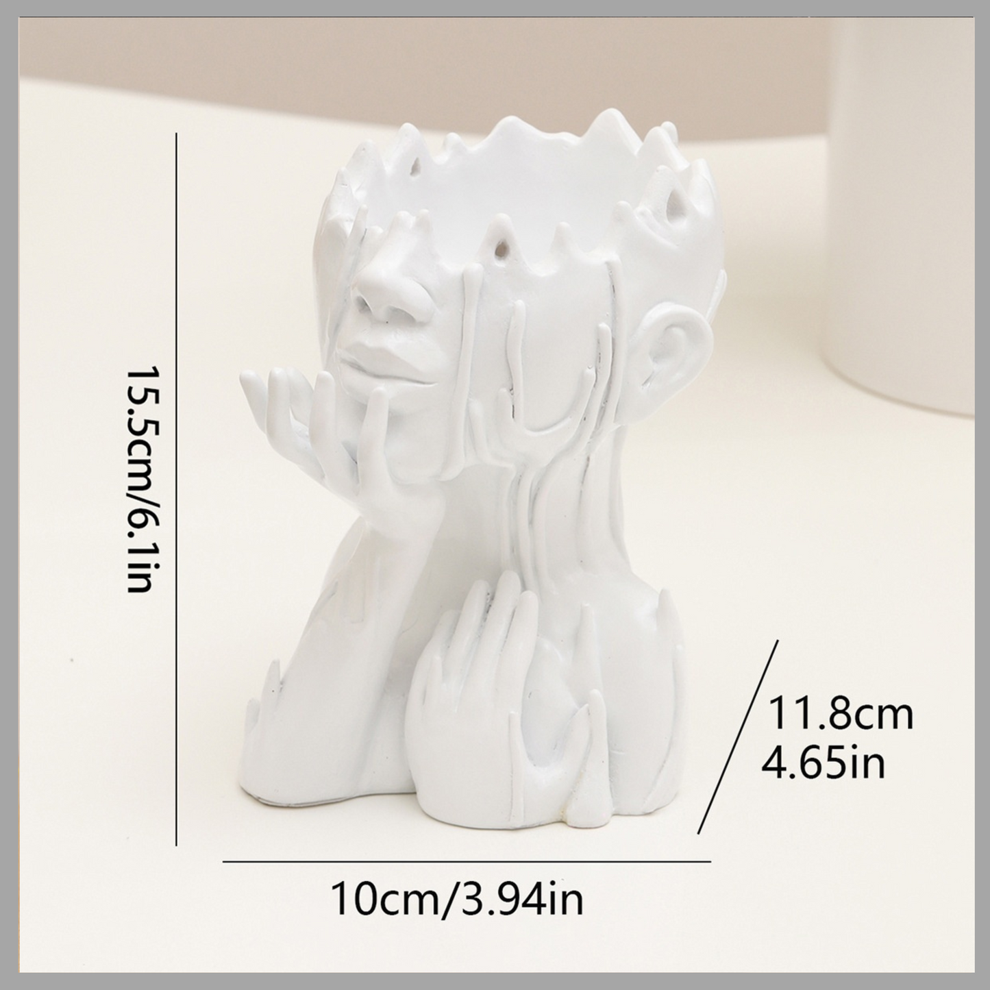 Resin Goddess Head Flower Pot