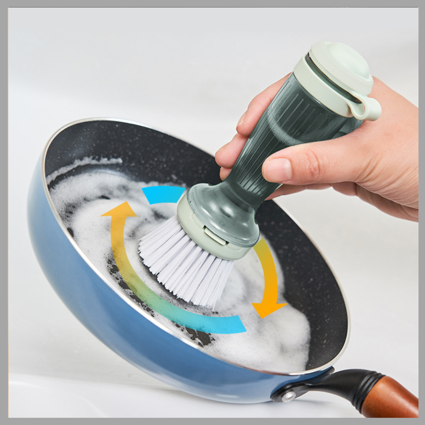 Dish Brush with Soap Dispenser – Durable Kitchen Cleaning Tool