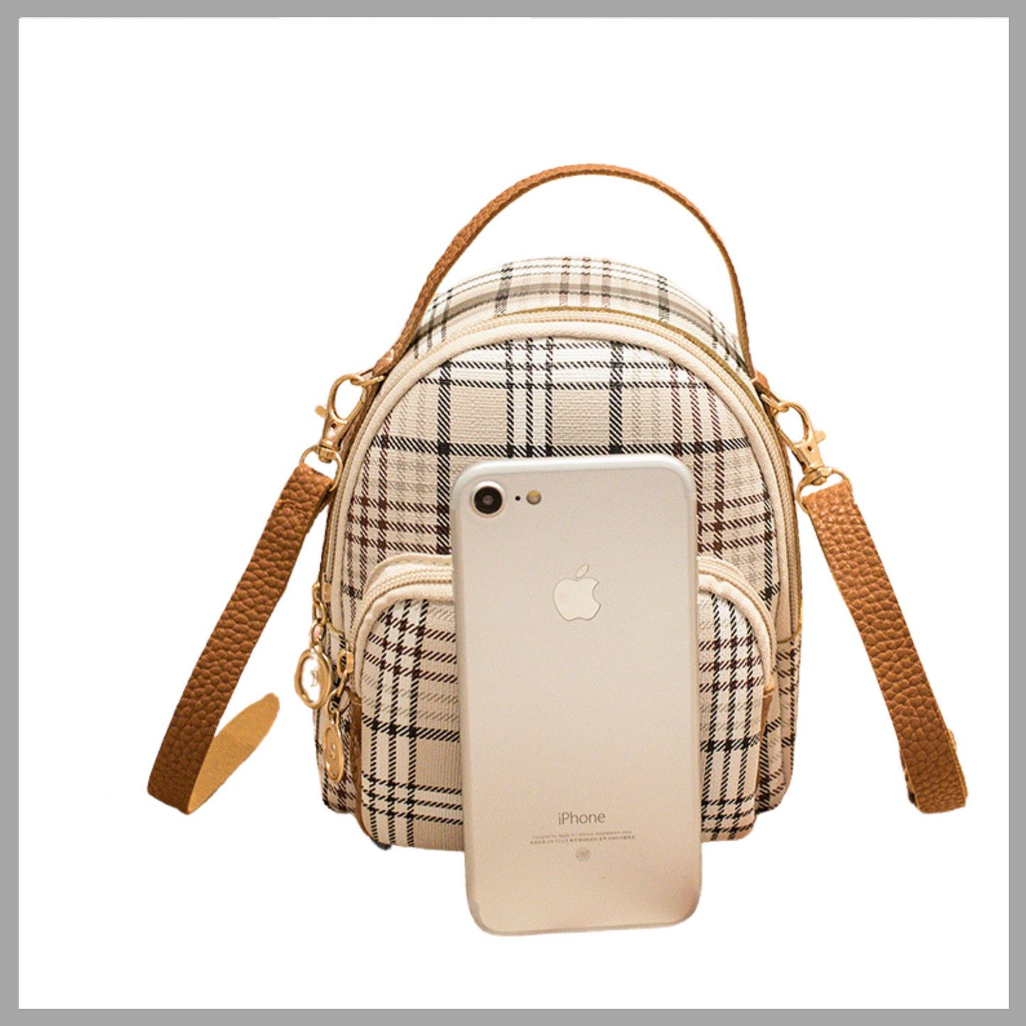 Casual Plaid Backpack