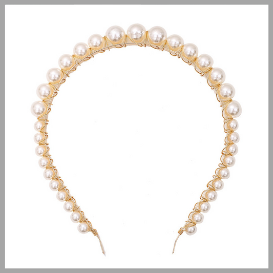 Elegant Thin Pearl Headband