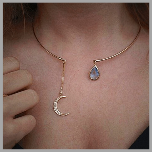 Crystal Crescent Choker