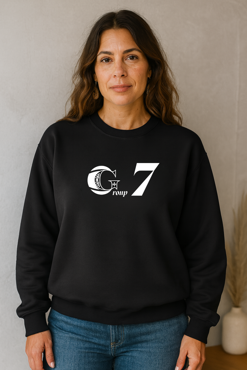 Group 7 Classic Black Sweatshirt – Minimalist Streetwear for Trendsetters | Group seven outfit
