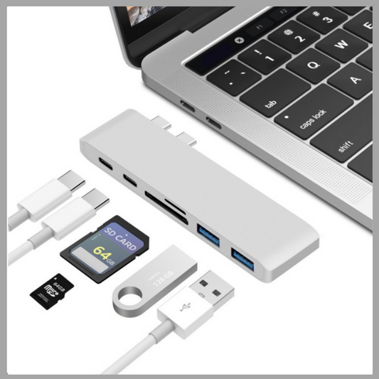 USB Type-C Hub with PD Power, SD/TF Card Reader & 3.0 Adapter