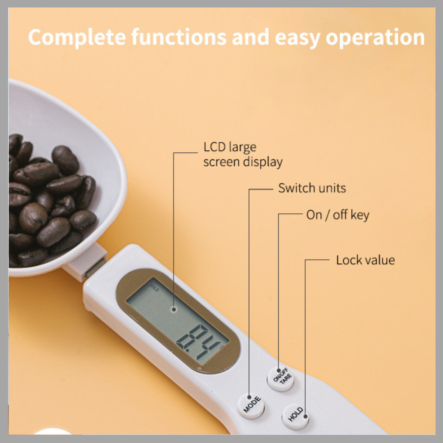 Digital Spoon Scale with LCD Display – Mini Kitchen Scale for Precise Measuring